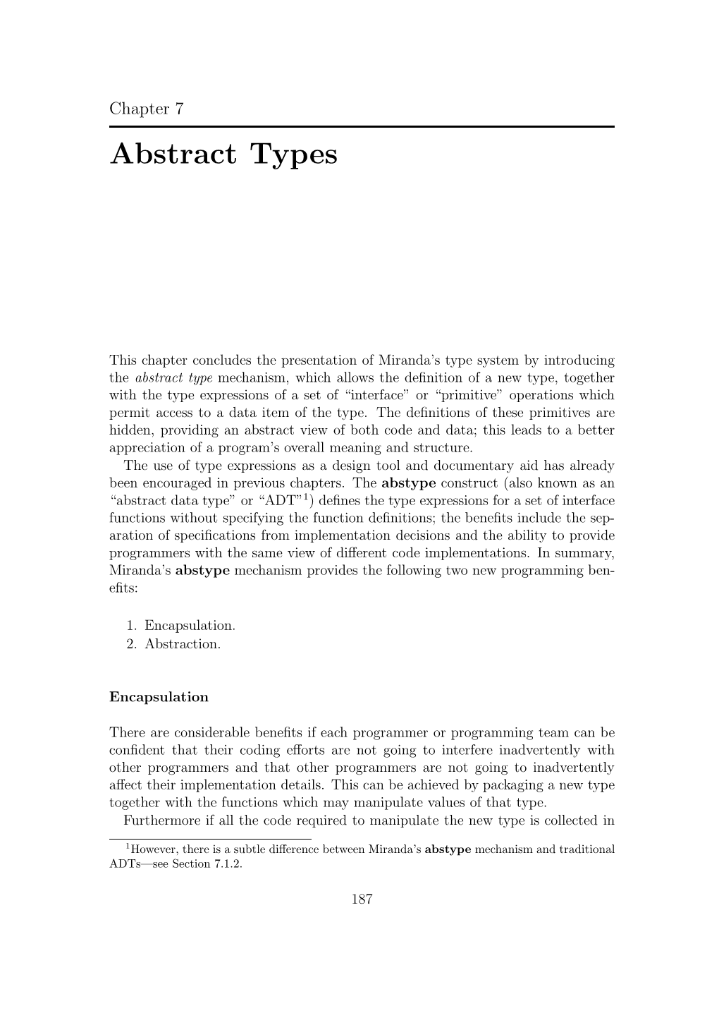 Abstract Types