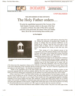 Four Unpublished Articles from the Augustinian Nuns Who Were