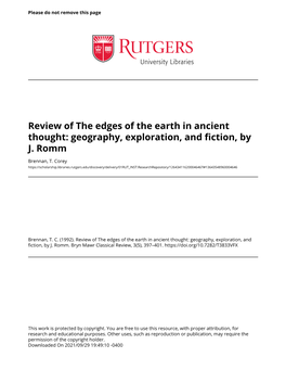 Geography, Exploration, and Fiction, by J. Romm