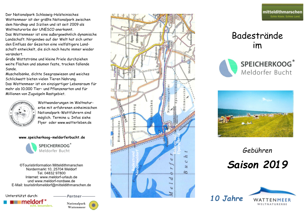 Saison 2019 Nordermarkt 10, 25704 Meldorf Badestrand