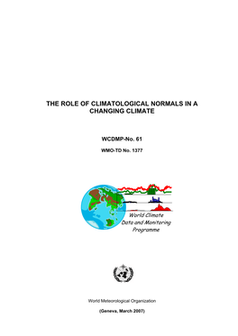 The Role of Climatological Normals in a Changing Climate