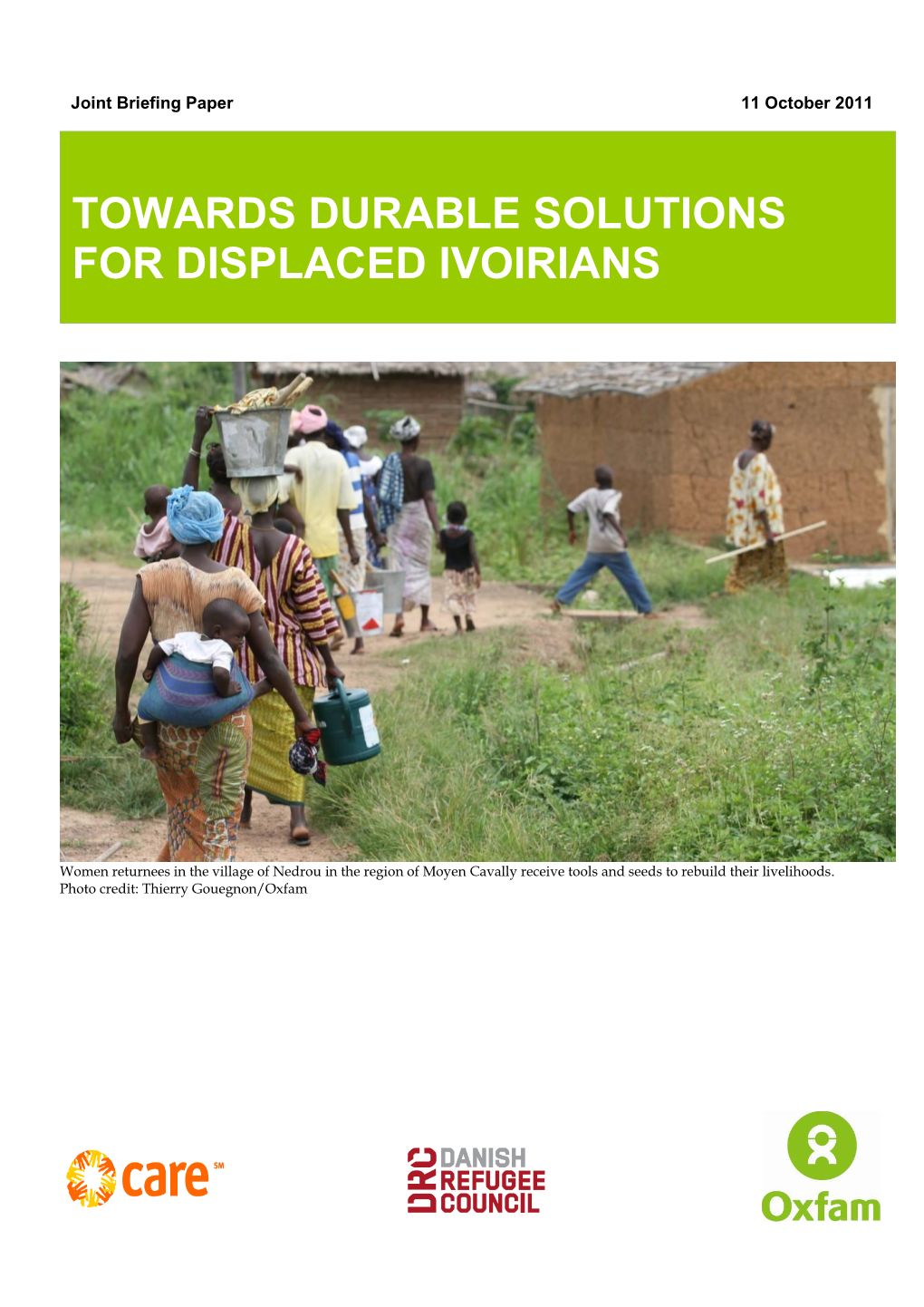 Towards Durable Solutions for Displaced Ivoirians