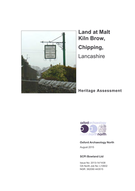 Land at Malt Kiln Brow, Chipping, Lancashire