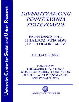 Diversity Among Pennsylvania State Boards