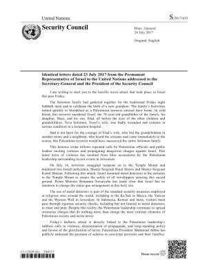 Security Council Distr.: General 24 July 2017