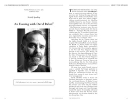 An Evening with David Rakoff Bestsellers Fraud and Don’T Get Too Comfortable