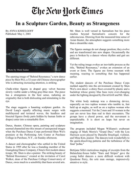 In a Sculpture Garden, Beauty As Strangeness