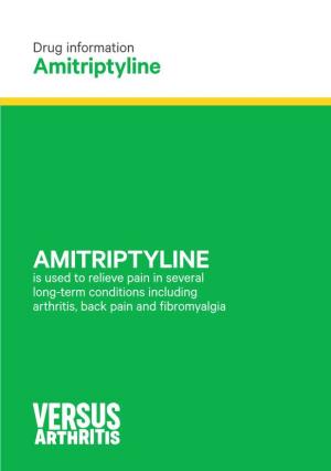 Amitriptyline Information Booklet