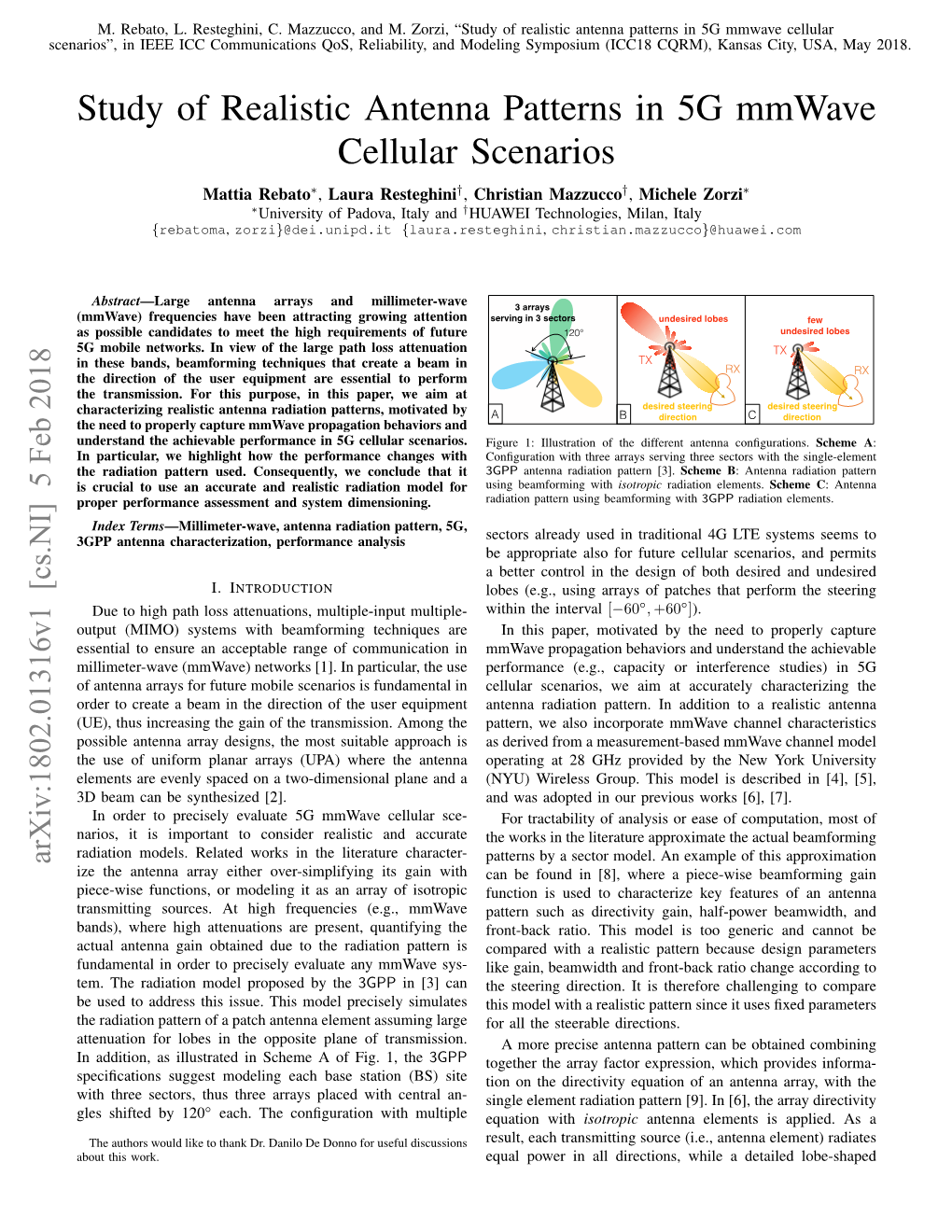 Study of Realistic Antenna Patterns in 5G Mmwave Cellular Scenarios