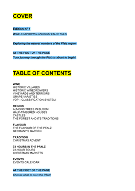 Cover Table of Contents