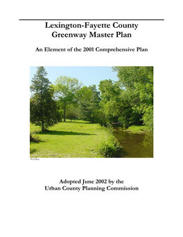 Lexington-Fayette County Greenway Master Plan