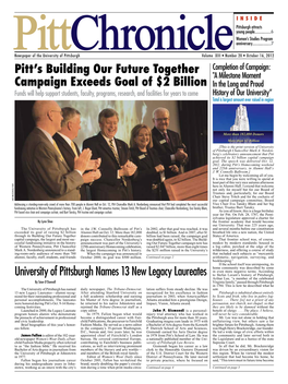 University of Pittsburgh Names 13 New Legacy Laureates Pitt's