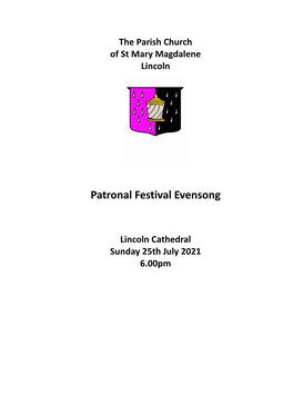 Patronal Festival Evensong