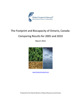 The Footprint and Biocapacity of Ontario, Canada: Comparing Results for 2005 and 2010