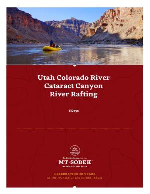 Utah Colorado River Cataract Canyon River Rafting