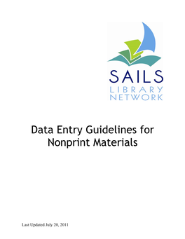 Java Nonprint Materials Data Entry Guidelines