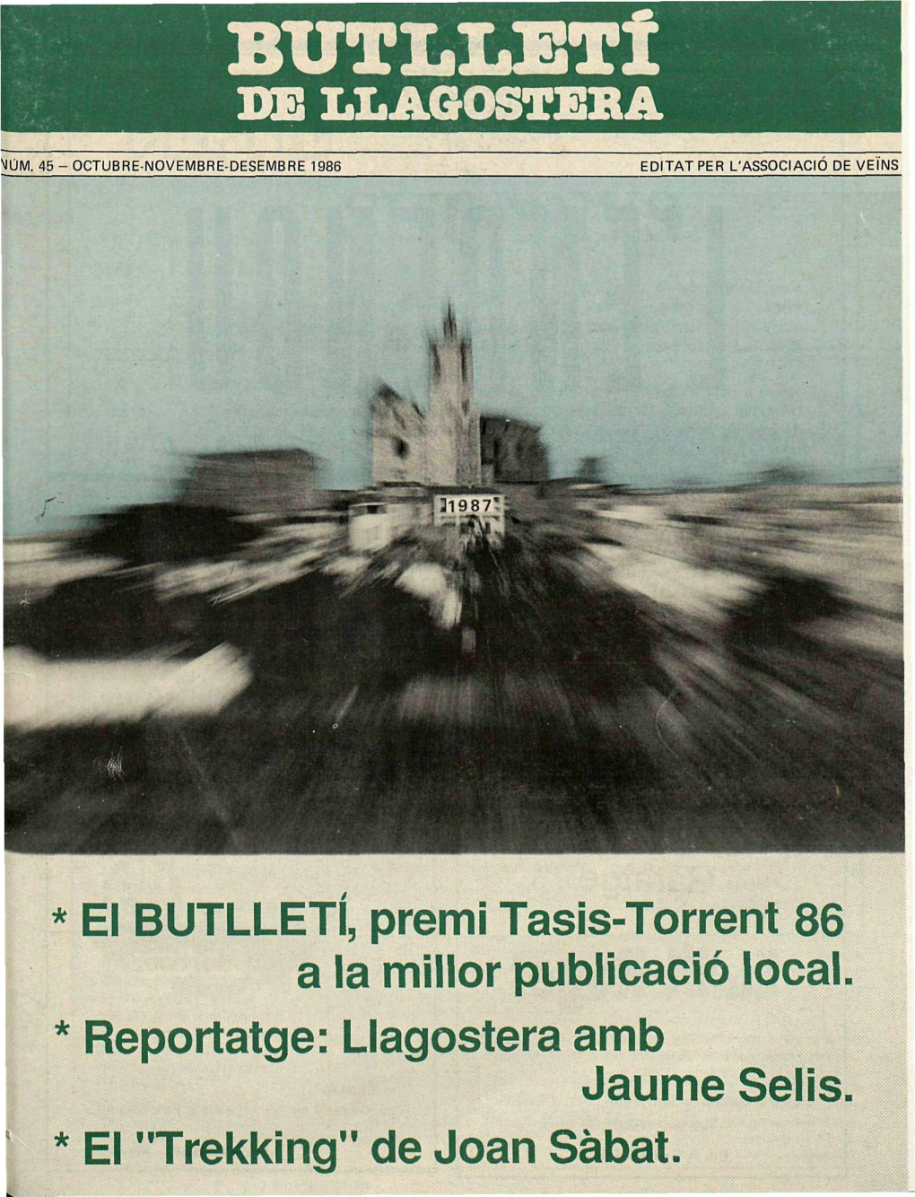 Butlletí De Llagostera 19861001
