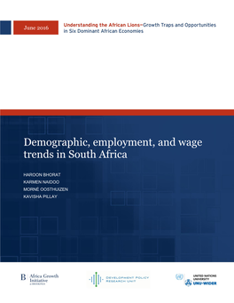 Demographic, Employment, and Wage Trends in South Africa
