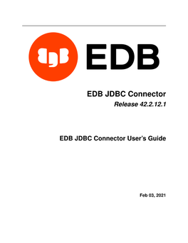 Release 42.2.12.1 EDB JDBC Connector User's Guide
