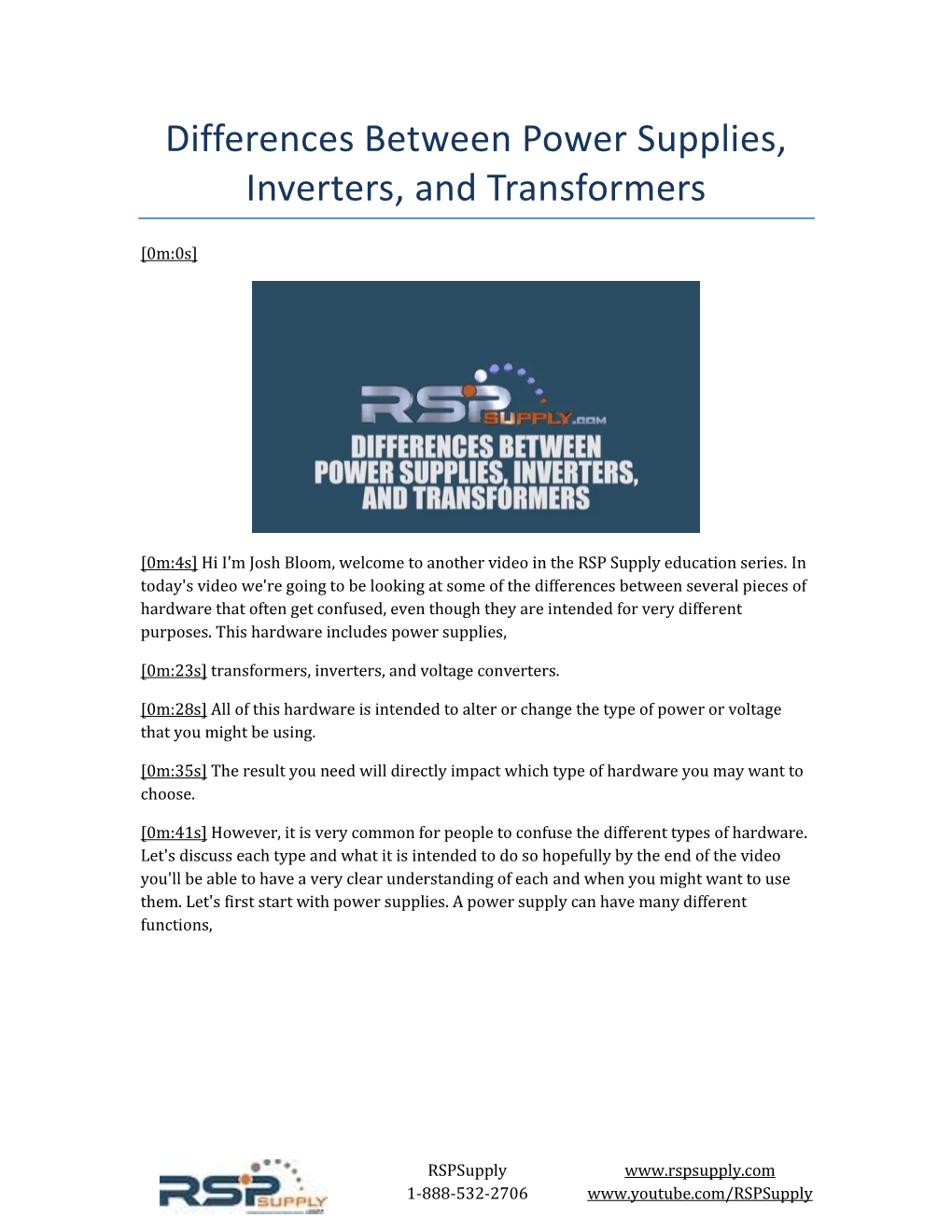 Differences Between Power Supplies, Inverters, and Transformers