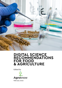 Digital Science Recommendations for Food & Agriculture
