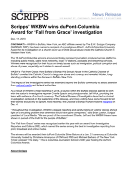 Scripps' WKBW Wins Dupont-Columbia Award
