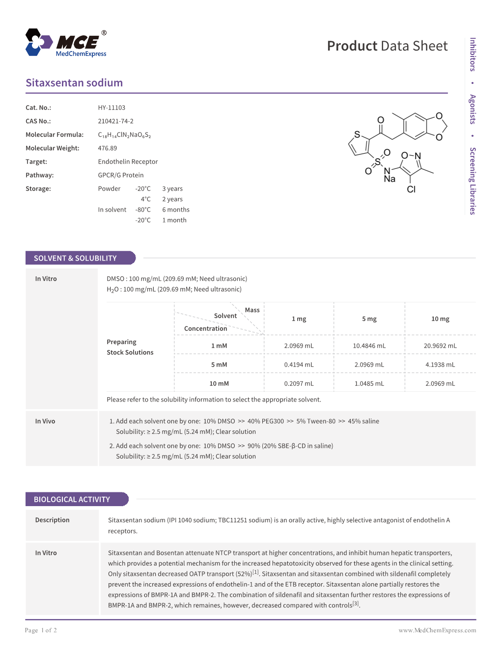 Product Data Sheet