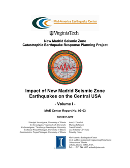 Impact of New Madrid Seismic Zone Earthquakes on the Central USA