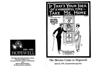 B~~ the Movies Come to Hopewell