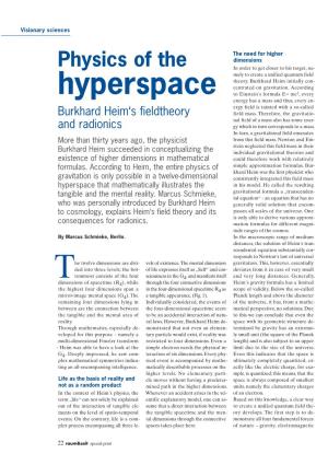 Physics of the Hyperspace