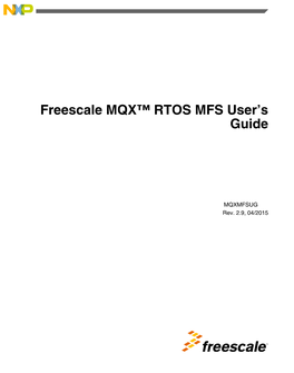 MQX™ MFS User's Guide