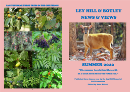 Ley Hill & Botley News & Views Summer 2020