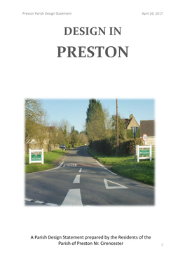 Preston Parish Design Statement April 26, 2017