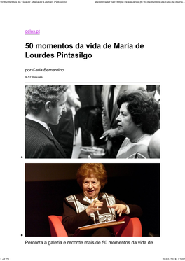 50 Momentos Da Vida De Maria De Lourdes Pintasilgo About:Reader?Url=