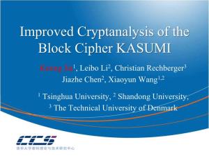 Introduction to the Block Cipher KASUMI