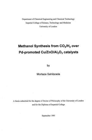 Methanol Synthesis from CO2/H2 Over Pd-Promoted Cu/Zn0/Al203 Catalysts