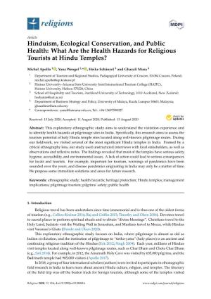 What Are the Health Hazards for Religious Tourists at Hindu Temples?