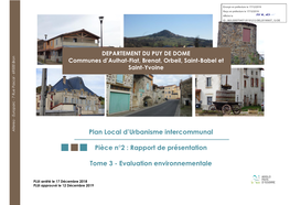 Plan Local D'urbanisme Intercommunal Pièce
