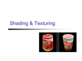 Shading & Texturing