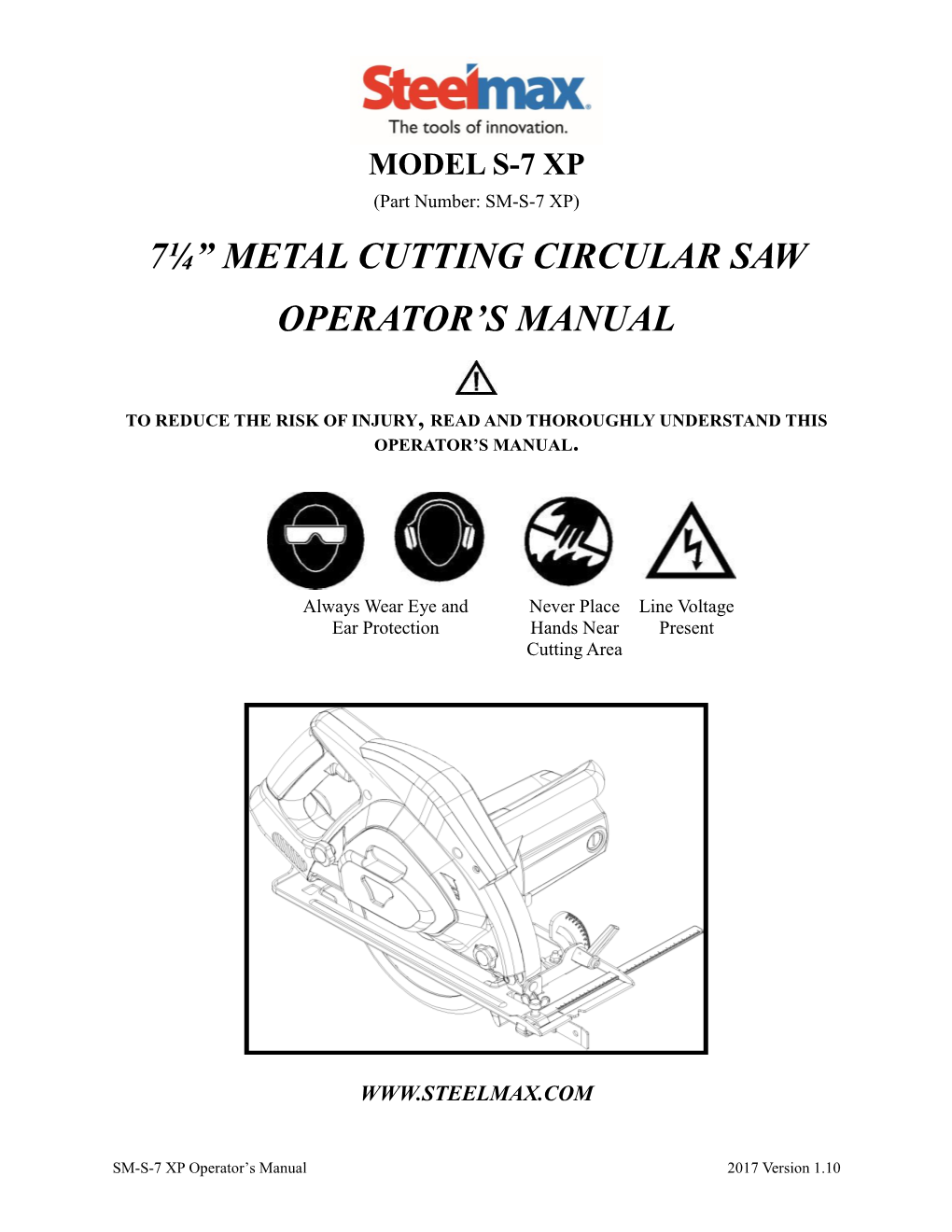 7¼” Metal Cutting Circular Saw Operator's Manual