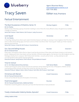 Tracy Saven Editor A​ Vid, Premiere