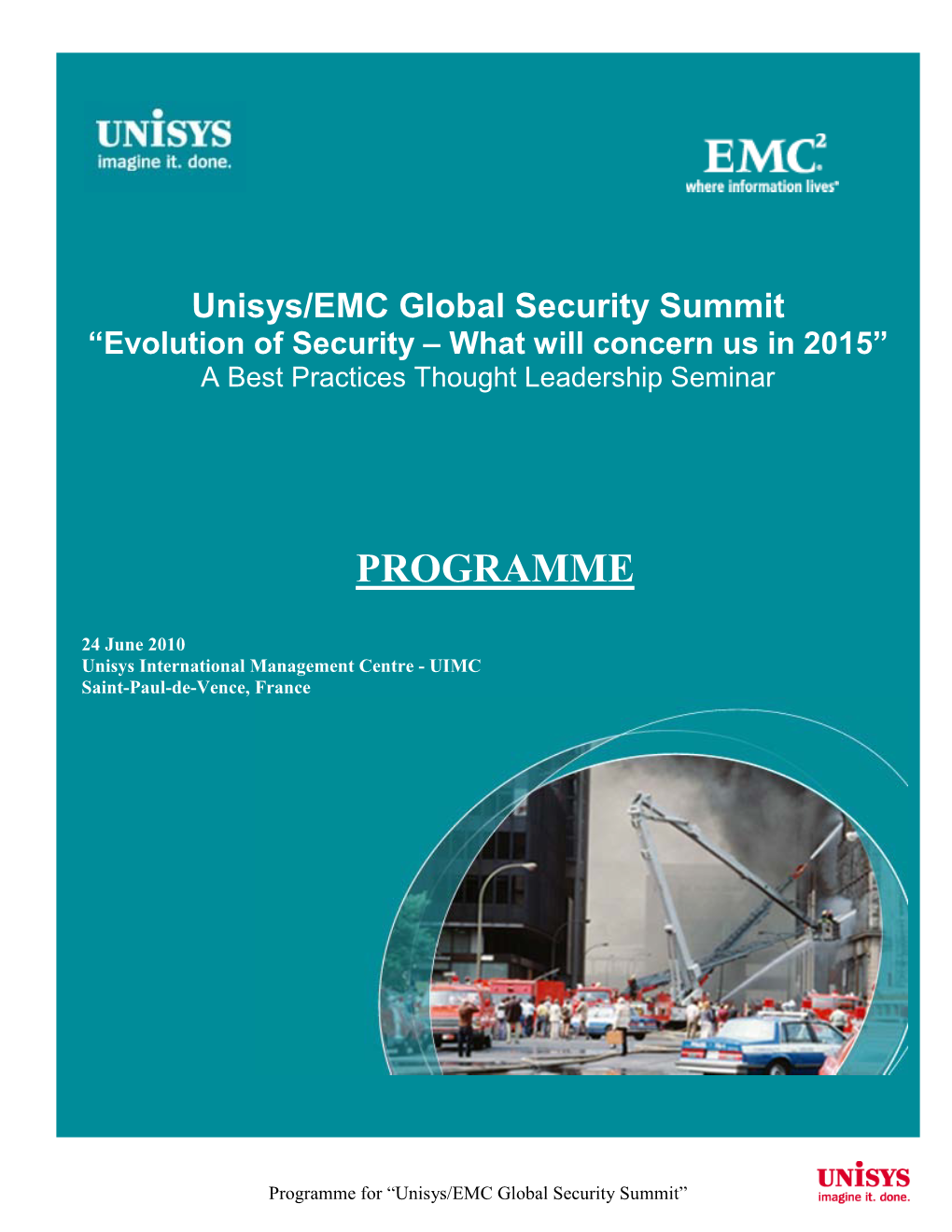 Unisys/EMC Global Security Summit