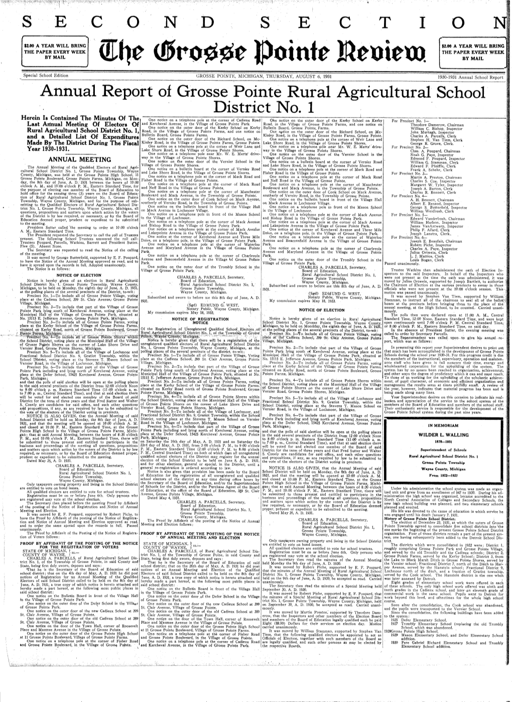 C O N D S E C T I O 1 $2.00 a YEAR WILL BRING $2.00 a YEAR WILL BRING the PAPER EVERY WEEK the PAPER EVERY WEEK by MAIL by MAIL