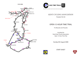 Kent Cycling Association Open 12 Hour Time Trial