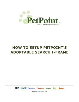 How to Setup Petpoint's Adoptable Search I-Frame