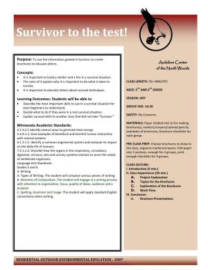 Survivor to the Test!