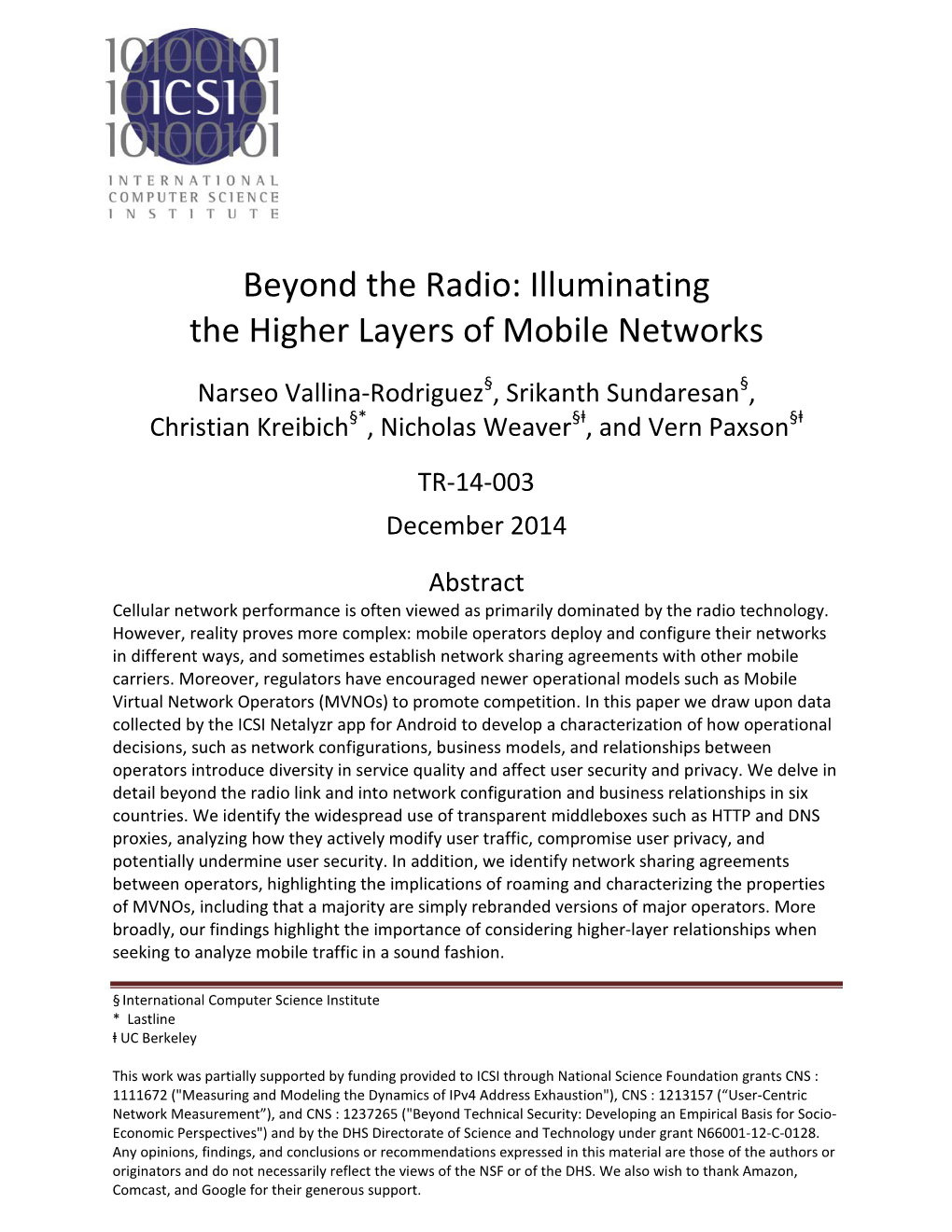 Illuminating the Higher Layers of Mobile Networks