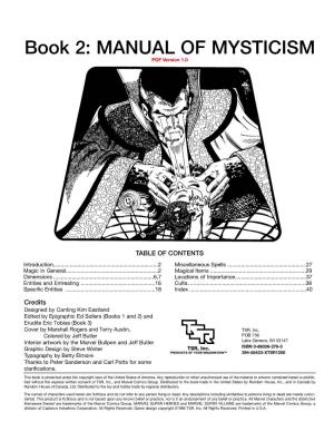 MANUAL of MYSTICISM PD F Version 1.0
