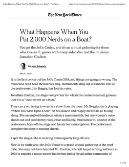 What Happens When You Put 2,000 Nerds on a Boat? - the New