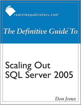 The Definitive Guide to Scaling out SQL Server